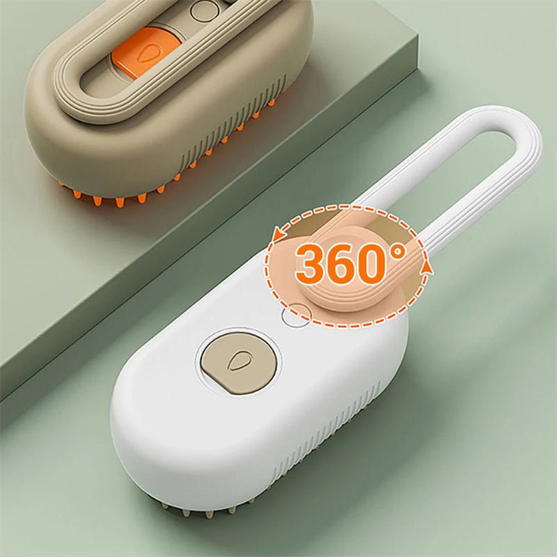 3 - in - 1 Steam Pet Brush for Easy Grooming and Shine - Wiggle Bark