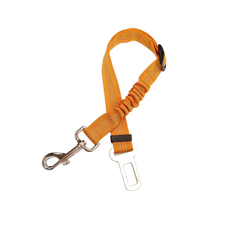 Adjustable Reflective Dog Seat Belt Harness for Car Safety - Wiggle Bark