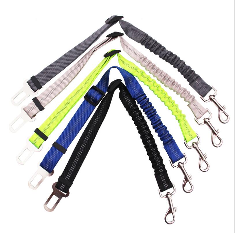 Adjustable Reflective Dog Seat Belt Harness for Car Safety - Wiggle Bark