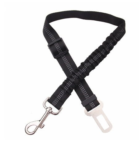 Adjustable Reflective Dog Seat Belt Harness for Car Safety - Wiggle Bark