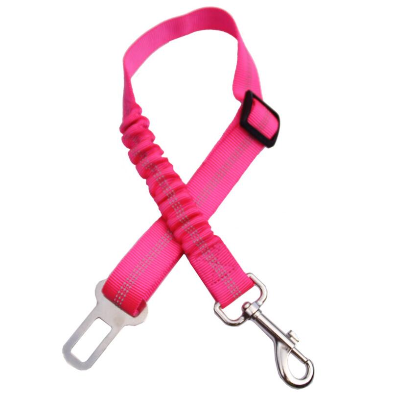 Adjustable Reflective Dog Seat Belt Harness for Car Safety - Wiggle Bark