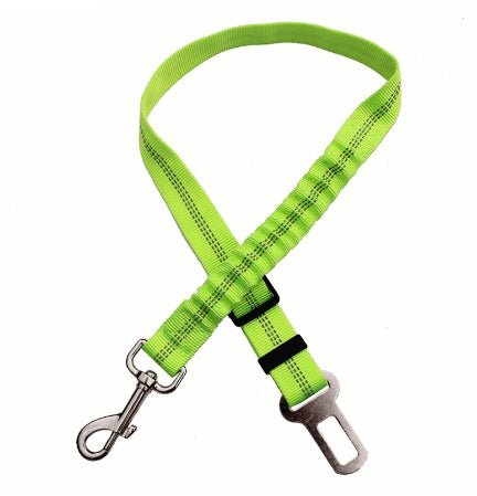 Adjustable Reflective Dog Seat Belt Harness for Car Safety - Wiggle Bark
