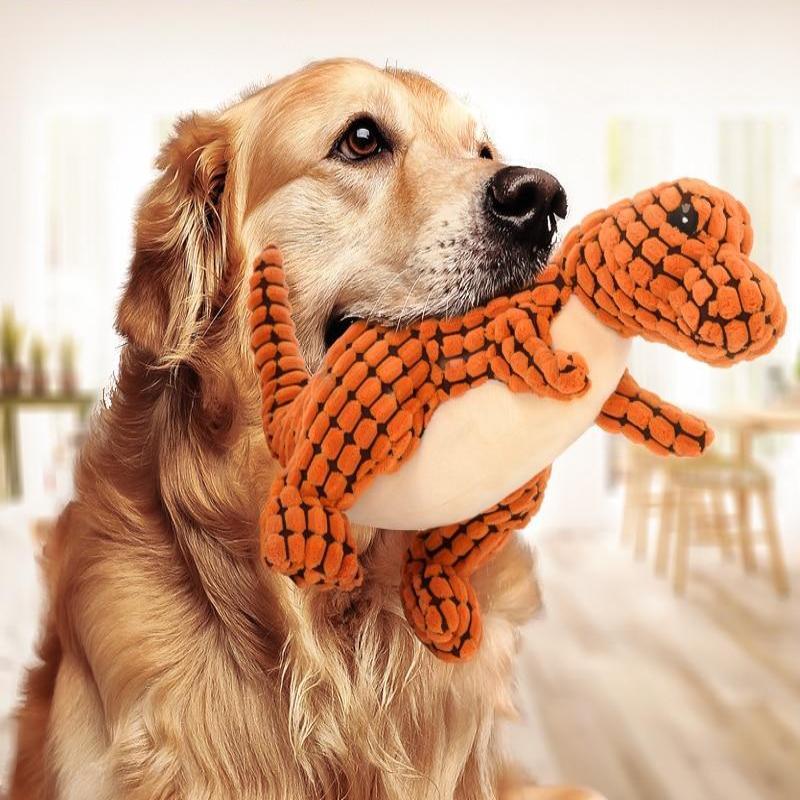 Giant Dinosaur Chew Toy for Happy Dogs - Wiggle Bark