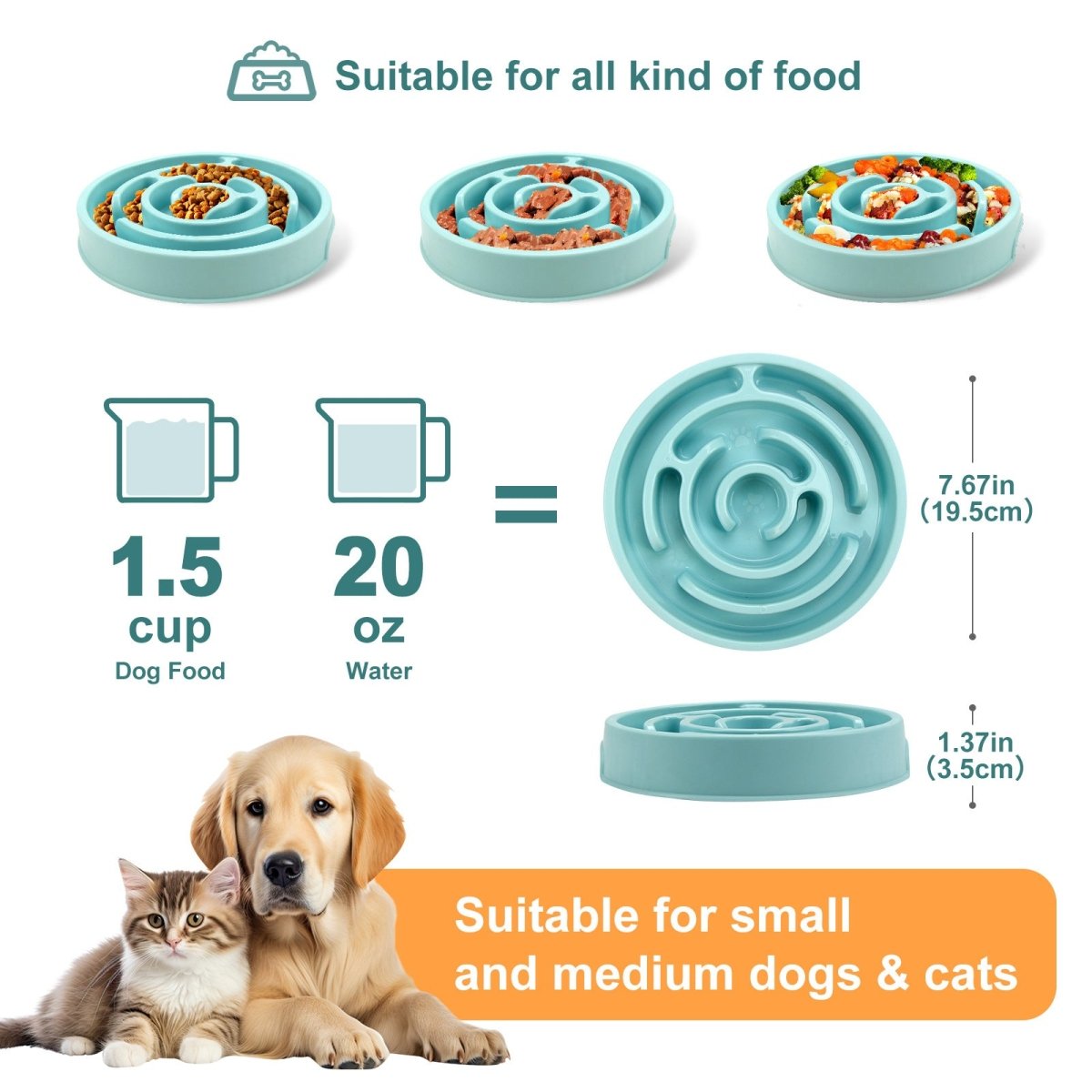 Healthy Slow Feeder Bowl for Dogs - Wiggle Bark