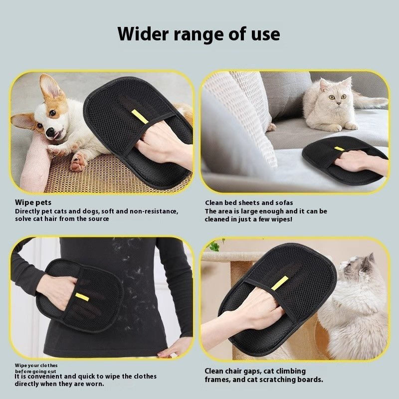Pet Hair Remover Mitt for Easy Fur Cleaning - Wiggle Bark