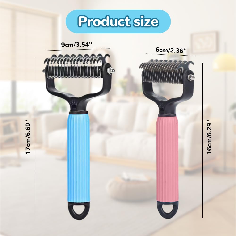 Tangle-Free Pets Fast with Double-Sided Grooming Brush - Wiggle Bark