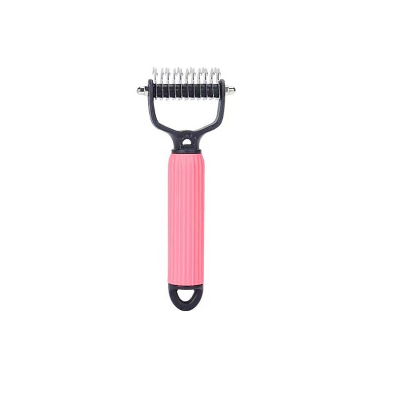 Tangle-Free Pets Fast with Double-Sided Grooming Brush - Wiggle Bark