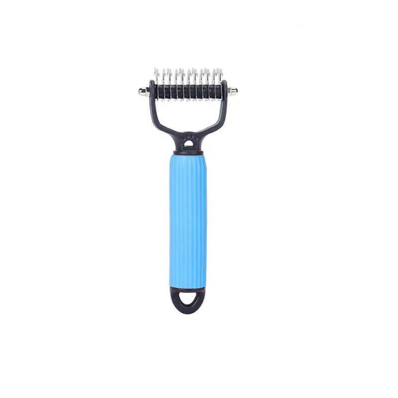 Tangle-Free Pets Fast with Double-Sided Grooming Brush - Wiggle Bark