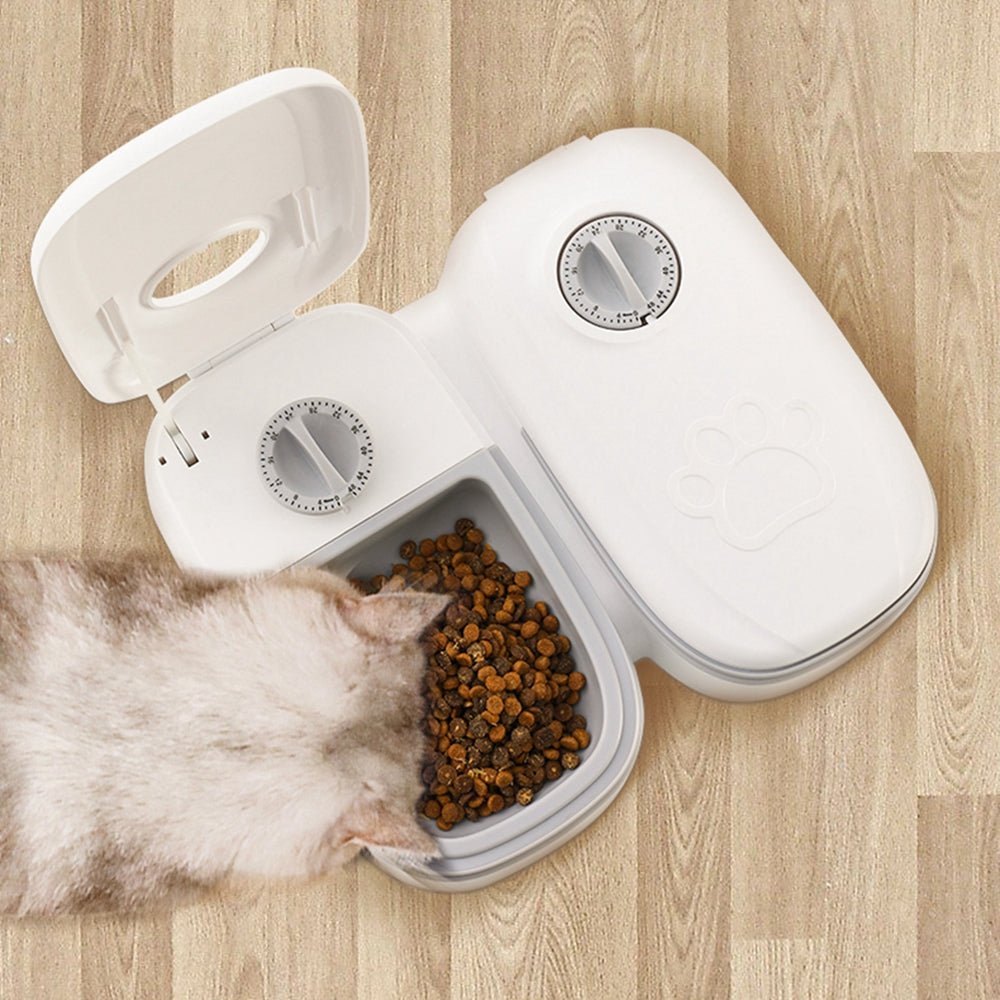 Timed Pet Food Dispenser for Cats and Dogs - Wiggle Bark