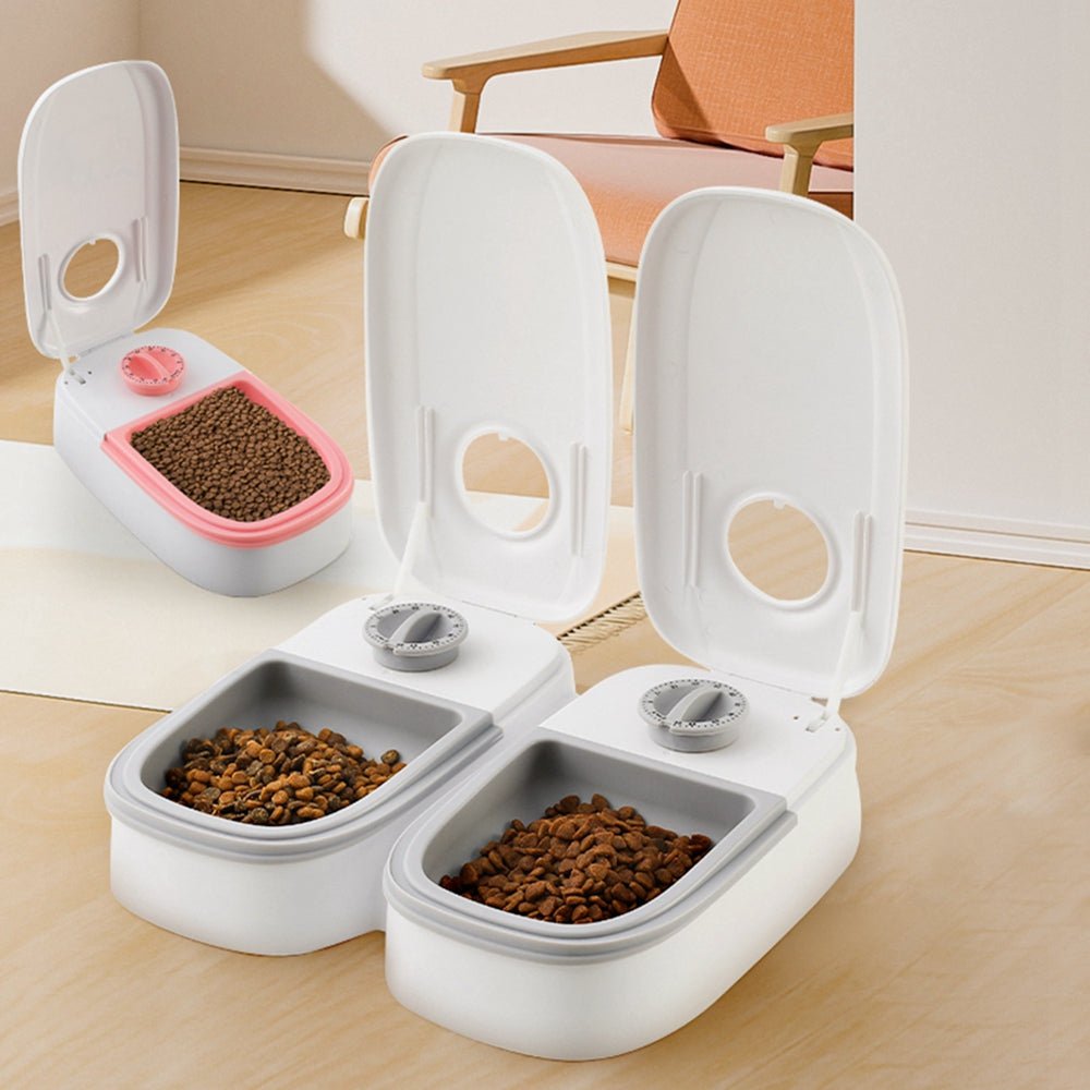 Timed Pet Food Dispenser for Cats and Dogs - Wiggle Bark